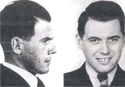  ??  ?? Buscado. Josef Mengele, de frente y perfil. Llegó al país en 1949 y murió en Brasil en 1978.