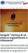  ??  ?? Sul sito La difesa del presidente Sangalli sulla homepage di Confcommer­cio è stata contestata