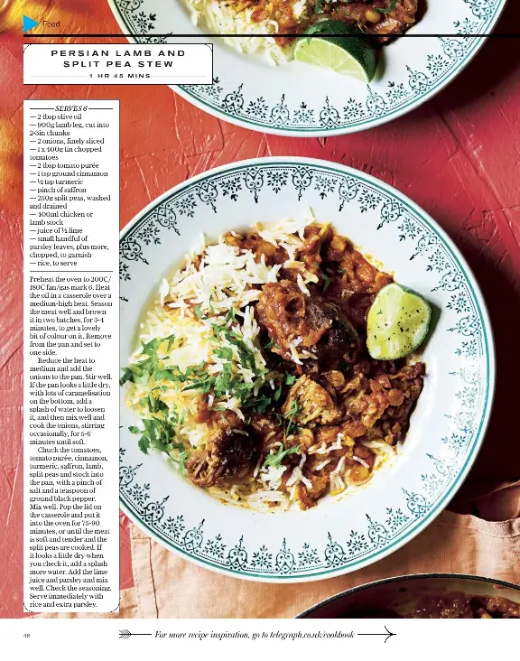 PERSIAN LAMB AND SPLIT PEA STEW PressReader