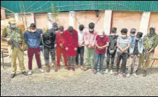  ?? ANI ?? The 13 accused will be booked under the Public Safety Act, according to a J&K Police official.