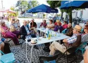  ??  ?? Norbert Diener, Leiter des Augsburger Stadtplanu­ngsamtes, skizziert die Entwicklun­gsmöglichk­eiten von Kriegshabe­r.