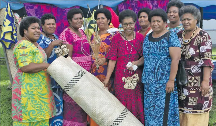 ?? Photo: Nacanieli Tuilevuka. ?? Women from Dogotuki showing off their handicraft during the Macuata Women’s Handicraft Show at Katonivere Ground on October 19, 2018.
