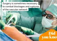  ?? ?? Surgery is sometimes necessary to combat blockages and ruptures of the vascular network