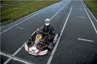  ?? BRADEN FASTIER/STUFF ?? Matt Butchart is two-time South Island champion in the Rotax Heavy class.