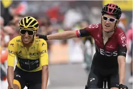  ?? BertoreLLo / aFp / Lehtikuva
Foto: MarCo ?? Egan Bernal (t.v.) är mycket nära en Tour de France-seger.