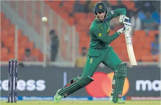  ?? Reuters ?? RASSIE van der Dussen stayed cool under pressure to score 76 not out in the Proteas’ win over Afghanista­n yesterday.
|