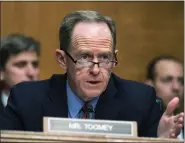  ?? AP FILE ?? Ranking member Sen. Pat Toomey, R-PA., speaks during a Senate Banking, Housing, and Urban Affairs Committee hearing May 10.