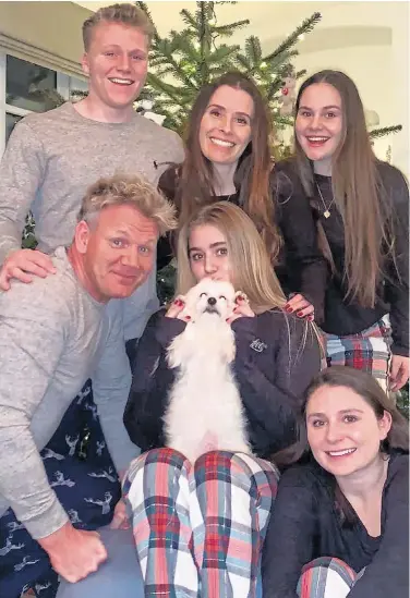  ?? Pictures: INSTAGRAM ?? Family announceme­nt... the Ramsays, from top left, Jack, Tana, Matilda, Gordon, Holly and Megan