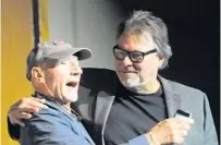  ?? ALBERT L. ORTEGA/GETTY IMAGES ?? Patrick Stewart, left, and Jonathan Frakes clown around at a 2015 “Star Trek” convention in Las Vegas.