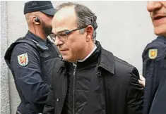  ?? — AP ?? Facing charges: Turull arriving at the Supreme Court in Madrid.