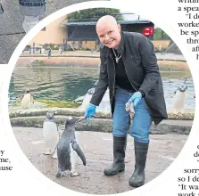  ??  ?? Gail Porter in 2018, main picture, with daughter Honey, left, in 2004, and with p-p-pals at the zoo in Edinburgh, below