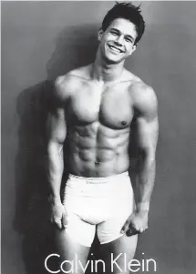  ??  ?? UNDIEWORLD: Pictured in a 1994 advertisem­ent for Calvin Klein, rapper-model Marky Mark initially faced long odds in reinventin­g himself as actor Mark Wahlberg.