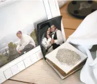  ??  ?? ABOVE: A photograph of Erika Hitchcock’s late brother, Paul Leuthard, sits at the desk in her studio at her home in Virginia Beach. Hitchcock lost her brother in 2018 to mental illness and turned to ceramics as a creative outlet to help work through her grief.