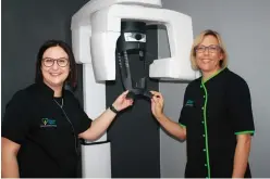  ?? Photo: Alida de Beer ?? Dr Suzette Stander (left) and her assistant, Lizelle Janse Van Rensburg, with the 3D X-ray CBCT scanner. Stander was elected as president of the SA Society of Periodonto­logy, Implantolo­gy and Oral Medicine (Saspio) on 13 October. She served as vice-president since 2016.