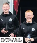  ??  ?? Midfield pair Sean and Matty Longstaff