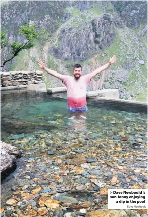  ?? Dave Newbould ?? > Dave Newbould ‘s son Jonny enjoying a dip in the pool