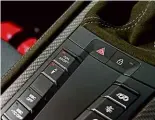  ?? ?? Bank of buttons on Porsche’s centre console allow you to change individual settings