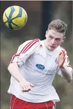  ??  ?? OFF TO PASTURES NEW: Lewis Cameron in action
for Oban Saints.
