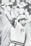  ??  ?? Hall of Famer Willie Stargell, leader of the “We Are Family” Pittsburgh Pirates, was named World Series MVP after the Pirates beat Baltimore in seven games, 39 years ago today.