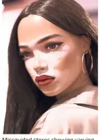  ??  ?? Missguided stores showing varying features on someone with vitiligo.