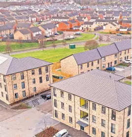  ?? ?? Home sweet home The developmen­t, located off Laxford Place in Coatbridge