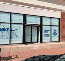  ?? Luther Turmelle/ Hearst Connecticu­t Media ?? An exterior view of the new Nike store under constructi­on at The Promenade Shops at Evergreen Walk in South Windsor. The store is scheduled to open later this spring,