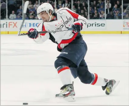  ?? — GETTY IMAGES FILES ?? The Capitals’ Alex Ovechkin played a mere 13 minutes in Game 2 of the Eastern Conference semifinals against the Rangers Monday and still managed the winning goal.