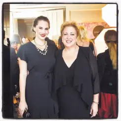  ??  ?? Emma Kathleen Hepburn Ferrer (left) with UNICEF USA President Caryl Stern at the Four Seasons Hotel.