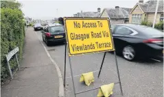  ??  ?? Problems Parents have noticed increased traffic due to the roadworks on Glasgow Road