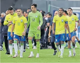  ?? EFE ?? Lamento. Brasil se fue derrotado por Paraguay en el Preolímpic­o.