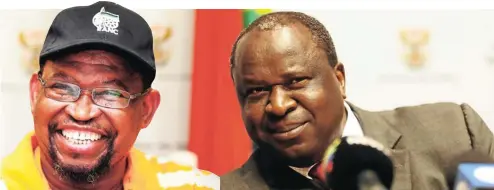  ?? Graphic: Sunday Times ?? Finance minister Tito Mboweni, right, signed off on Enoch Godongwana, left — ‘his boss at Luthuli House’— heading a process to find new board members.