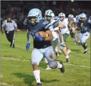  ?? GENE WALSH/FOR MEDIANEWS GROUP ?? North Penn’s Khalani Eaton break through the line against on Pennridge Friday night.