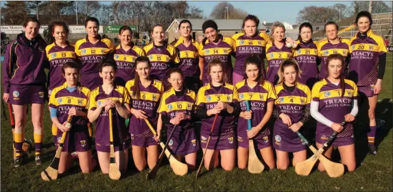  ??  ?? The Wexford squad before Sunday’s two-point defeat to Galway which put paid to their chances of reaching the National League semi-final.