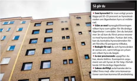  ?? FOTO: MAJA BRAND ?? ANDRAHAND. Mellan 100 000 och 150 000 bostäder hyrs ut i andra hand varje år i Sverige, enligt Boverket.