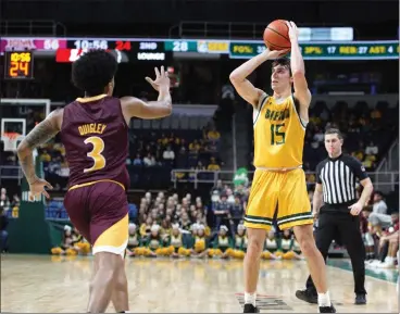  ?? PHOTO BY DREW WEMPLE ?? The Siena College Saints men’s basketball team lost to Iona, 70-51, on Friday, January 26, at MVP Arena in Albany, N.Y.