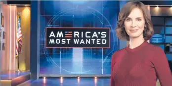  ?? MICHAEL BECKER/FOX ?? Host Elizabeth Vargas on the set of“America’s Most Wanted.”