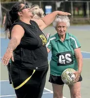  ?? PHOTO: IAIN MCGREGOR/STUFF ?? Cheeky Otautahi goal keeper Ratana Watson defends the net against Dot Collie.