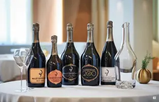  ??  ?? 02 STARSTUDDE­D CAST
The house’s champagnes have consistent­ly earned 90plus points in reviews and the favour of independen­t wine critics. 02