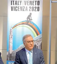  ??  ?? Disperato Claudio Pasqualin, presidente del comitato promotore dei Mondiali di ciclismo «Vicenza-Veneto»