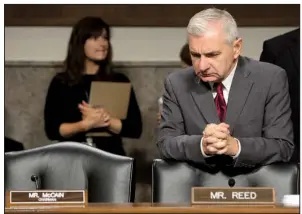  ?? AP/CAROLYN KASTER ?? Sen. Jack Reed of Rhode Island, the ranking Democrat on the Senate Armed Services Committee, waits Tuesday for the start of a hearing on Afghanista­n.