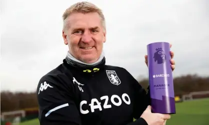  ??  ?? Dean Smith was the Premier League manager of the month for December but Aston Villa’s new year has been dominated by a Covid outbreak at the club. Photograph: Neville Williams/Aston Villa FC/Getty Images