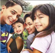  ??  ?? Ryan Agoncillo with wife Judy Ann Santos and their kids Yohan and Lucho