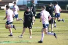  ?? Gallo Images/Getty Images ?? All Blacks coach Ian Foster and players during training on Thursday. Photograph: