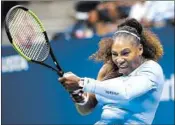  ?? JULIO CORTEZ/AP ?? Serena Williams struggled at the outset before winning 12 of the next 13 games to cruise into the U.S. Open final.