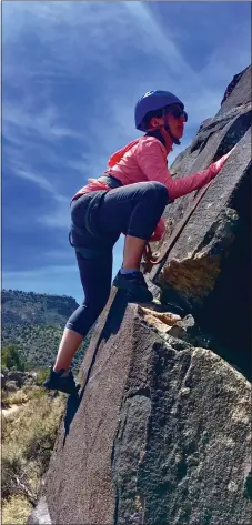  ?? COURTESY PHOTO ?? Rock climbing with Mountain Skills Rock Climbing Adventures.