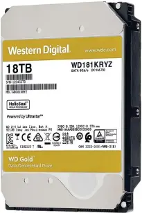  ??  ?? Die Eamr-festplatte­n von Western Digital (WD) aus der Gold-serie bieten zweistelli­ge Terabyte-kapazitäte­n und sind für HDDS sehr teuer.