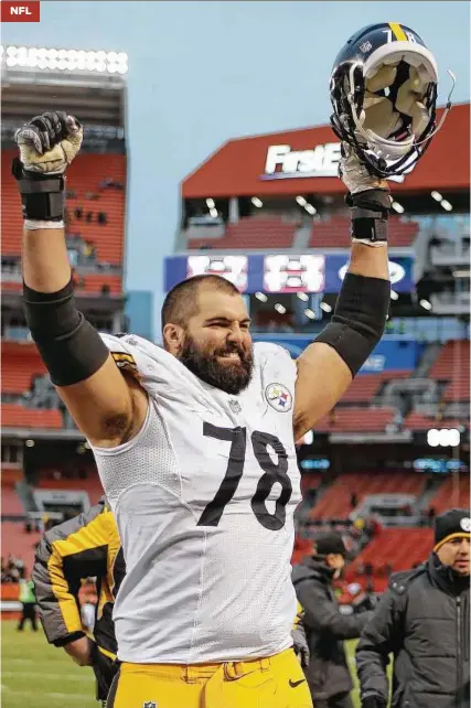  ?? Ron Schwane / Associated Press ?? Alejandro Villanueva has found a home in Pittsburgh after being among the first cuts during Philadelph­ia’s 2014 training camp.