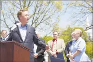  ??  ?? Gov. Ned Lamont speaks during the ceremony.