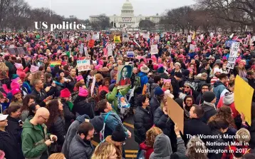  ??  ?? The Women’s March on the National Mall in Washington in 2017.