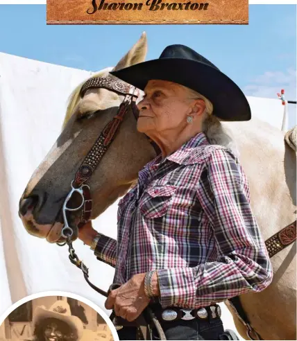  ??  ?? Sharon Braxton spent her rodeo career as a barrel racer and has since gone on to inspire generation­s of young riders.